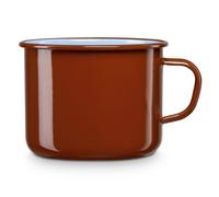 briebe Cazo Cocina Hervir Leche Acero Esmaltado 14 cm, Hervidor Vitrificado 1,8 L, Apto Inducción, Vitrocerámica, Fuego, Gas, Horno, Terra Vintage Marrón