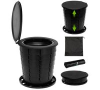 briebe WC Portátil Plegable para Camping, Inodoro Viaje Compacto, Baño Seco, Autocaravana, Coche, Pesca, Senderismo, Inodoro de Emergencia Adultos y Niños, Ligero, Bolsa de Transporte