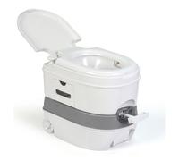 briebe Camp WC Inodoro Portátil Químico con Ruedas Adultos Potty 24L Camping, Camper, Auto Caravana, Water con Cisterna Descarga Agua 20L, Válvula Drenaje sin Fugas, Fácil Limpiar y Vaciar WC1196W