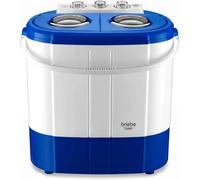 Briebe WM1140 Mini Lavadora Centrifugadora Portátil de 2 Compartimentos 3Kg Azul/Blanco