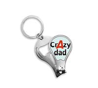 Brief Best Cool Crazy Dad Fingernail Clipper cortador llavero tijera
