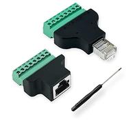 BRIEFCEC Conector RJ45 de 8 pines Covvy CCTV/DVR Ethernet RJ45 hembra a conector RJ45 de 8 pines (1 hembra + 1 macho)