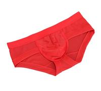 Briefs - Bañador para hombre sexy de construcción plana, ultrafino, malla transparente, ropa de salón erótica, cómoda, suave, de verano, ropa interior esencial, calzoncillos ligeros para el día a día
