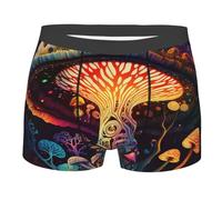 Briefs Calzoncillo para Hombre Hongo Planta Árbol Noche Colorido Sin Etiquetas Bóxers para Hombre Suaves Trunks Ropa Interior M