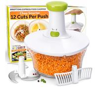 Brieftons Express - Picador manual de comida: 6.8 tazas, cortador de verduras para picar verduras, frutas, hierbas, ajo cebolla picadora para salsa, ensalada, pesto, hummus, guacamole, ensalada de