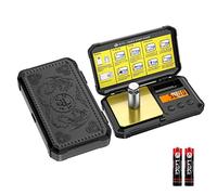 Brifit Báscula digital de bolsillo, mini báscula de joyería de precisión de 200 g, báscula portátil de gramos pequeños con pantalla LCD retroiluminada, precisión de 0.01 g, función de tara, peso de