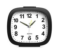 Brifit Reloj Despertador Analógico, Reloj Despertador para Niños, Reloj de Mesa,Negro