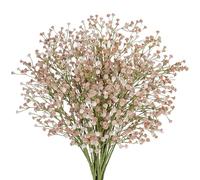 Briful 10 flores artificiales de gypsophila, ramo de flores artificiales decorativas para arreglos florales, bodas, fiestas, decoración