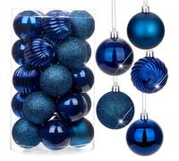Briful 25 bolas de Navidad de 6 cm, decoraciones de árbol de Navidad, adornos colgantes de Navidad, pequeñas bolas inastillables para el hogar, festivales, regalos, decoraciones de Navidad