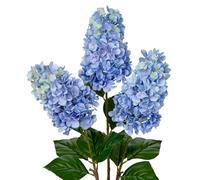 Briful 3 flores artificiales de hortensias de color azul claro, 28.7 pulgadas de alto, flores artificiales de seda, tallo largo para arreglos florales, decoración del hogar, granja, oficina, hotel