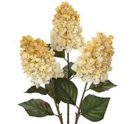 Briful 3 flores artificiales de otoño, hortensias falsas de seda, hortensias artificiales de 27.5 pulgadas de alto, flores artificiales blancas antiguas, hortensias de seda, tallo largo para arreglos
