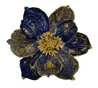 Briful 4 piezas de flores de Navidad decoración de árbol de Navidad magnolia flores artificiales con purpurina Poinsettia rama de arte decoración navideña árbol de Navidad adornos de Año Nuevo