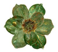 Briful 4 piezas de flores de Navidad decoración de árbol de Navidad magnolia flores artificiales con purpurina Poinsettia rama de arte decoración navideña árbol de Navidad adornos de Año Nuevo
