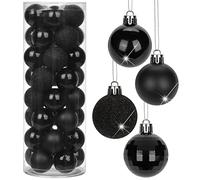 Briful 40 bolas de Navidad de 4 cm, decoraciones de árbol de Navidad, adornos colgantes de Navidad, pequeñas bolas inastillables para el hogar, festivales, regalos, decoraciones de Navidad