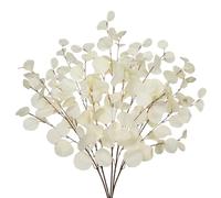 Briful 5 ramas artificiales de eucalipto, 48 cm, ramas artificiales, tallo de eucalipto blanco, plantas artificiales para arreglo floral, decoración del hogar