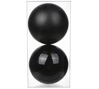 Briful Bolas de Navidad grandes de 15 cm, 2 decoraciones de árbol de Navidad de 5.9 pulgadas, decoraciones de Navidad negras, adornos colgantes brillantes para decoración del festival del hogar