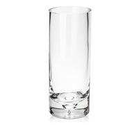 Briful Jarrón cilíndrico de cristal de 25,5 cm de alto, 10 cm de diámetro, para decoración de mesa, jarrones transparentes para sala de estar, 10 cm de profundidad x 25,5 cm de alto