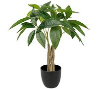 Briful Pachira Aquatica: Planta Artificial de Follaje en Maceta, Árbol del Dinero, Planta de la Fortuna Decorativa para Hogar y Oficina
