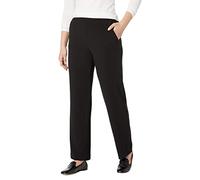 Briggs New York Pantalón sin Cierre con Parte Delantera Plana para Mujer con solución Adelgazante (Longitud Regular y Corta), Negro, 8 US