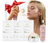 BRIGHCA Kit de colágeno derretido - rutina antiedad con niebla, crema y máscara de fusión | reafirmante, reparación de arrugas, hidratación profunda, todos los tipos de piel (SET)
