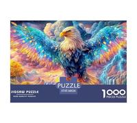 Bright águila se posa Entre un Paisaje Vibrante Puzzle De 1000 Piezas águila Juego Desafiante para Hombres, Mujeres Y Ancianos 38x26cm/1000pcs