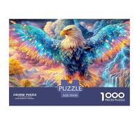 Bright águila se posa Entre un Paisaje Vibrante Puzzle De 1000 Piezas para Adultos Y Niños A Partir De 12 Años águila Juego Desafiante Y De Ingenio 70x50cm/1000pcs