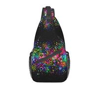 Bright Beautiful Colorful Art Beautiful Vintage Pink Flower Crossbody Bag, Hombres y Mujeres Sling Chest Cross Body Bag, Utilizado para el Ocio y los Viajes