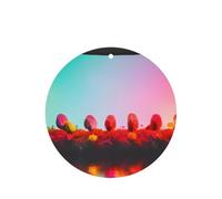 Bright Beautiful - Juego de ambientadores colgantes de arte colorido, tarjetas redondas de fragancia de lavanda para interiores de automóviles, paquete de 10/24 tarjetas