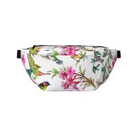 Bright Birds and Flowers Sling Bag Crossbody Sling Backpack Bum Bag Shoulder Bag Travel Hiking Daypack for Women Men, multicolor, Talla única, Mochila de senderismo
