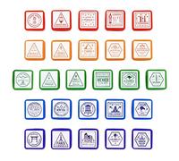 Bright Creations Juego de sellos para pasaporte, ciudad y país (2,5 x 2,5 cm, 26 piezas)