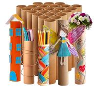 Bright Creations Rollos de Tubo de cartón de Papel marrón (Paquete de 24) - 10 Pulgadas de Alto