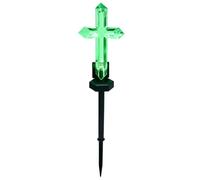 Bright Cross Lamp, Sacred Burial Sign, 12 Inch Solar Beacon Metal Stake