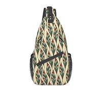 Bright Feathers Sling Bag, Chest Bag Daypack, Crossbody Sling Mochila para Viajes, Deportes, Correr, Senderismo