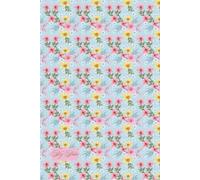 Bright Floral Bouquet Blue Notebook: Aesthetic Colorful Flower Pattern Journal, 6 x 9 Inches, 120 Pages, Lined Diary with Personal Profile Page and Date Headers