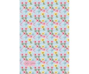 Bright Floral Bouquet Blue Notebook: Aesthetic Colorful Flower Pattern Journal, 6 x 9 Inches, 120 Pages, Lined Diary with Personal Profile Page and Date Headers