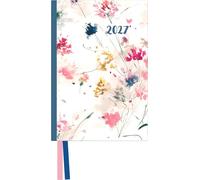 Bright Flowers 2027: Taschenkalender 11 x 16 cm - Wochenplaner mit 2 Lesebändchen, deutschem Kalendarium & vielen nützlichen Sonderseiten, für Beruf, Schule & Alltag