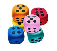 Bright Foam Dice - Paquete de juguetes grande de 1,5 pulgadas, estilo redondeado suave, herramienta de clase educativa, juego de construcción de aprendizaje divertido | Actividad de viaje de camping