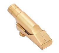 Bright Focus 5C - Boquilla de saxofón alto profesional de latón metálico para principiantes, con tapa, accesorios de repuesto