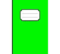Bright Green 150 Page 4mm Lined Grid 6''x9'' Journal: Fun Color Grid Notebook with Quick Find Spine and Label Badge Front