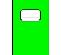 Bright Green 150 Page College Ruled Dotted Lines 6''x9'' Journal: Fun Color Notebook with Quick Find Spine and Label Badge Front