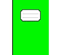 Bright Green 150 Page College Ruled Lines 6''x9'' Journal: Fun Color Notebook with Quick Find Spine and Label Badge Front