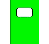 Bright Green 150 Page Wide Ruled Dotted Lines 6''x9'' Journal: Fun Color Notebook with Quick Find Spine and Label Badge Front
