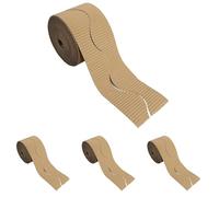 Bright Ideas Borde corrugado para exposiciones escolares, natural, 10 cm x 7,5 m, BI7875. (Paquete de 4)