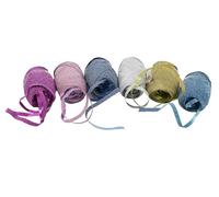 Bright Ideas Cinta rizadora para globos y cintas rizadoras para envolver regalos, cinta de globos, cuerda de globos, paquete de 6 colores surtidos con purpurina, dorado, plateado, rosa, azul claro,