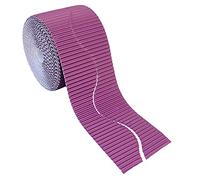 Bright Ideas Corrugated Border for School Displays Rollo de Borde Corrugado para exhibiciones Escolares, Papel, Violeta, 57mm x 7.5m