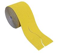 Bright Ideas Corrugated Border for School Displays Rollo de Borde Corrugado para exhibiciones Escolares, Papel, Canario, 10cm x 7.5m
