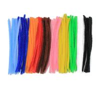 Bright Ideas Limpiapipas - Tallos de chenilla PK100 surtidos 15cm x 5mm para artes y manualidades, 10 colores surtidos negro, blanco, amarillo, verde, azul claro, rosa, naranja, marrón, rojo, azul