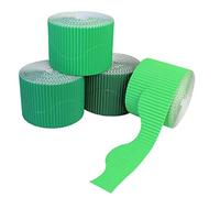 Bright Ideas PK04 - Rollo de borde corrugado verde de 10 cm x 7,5 m para exhibiciones escolares, artes y manualidades BI7872