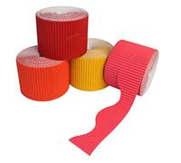 Bright Ideas PK04 - Rollos de borde corrugado de 10 cm x 7,5 m para exhibiciones escolares, artes y manualidades BI7870