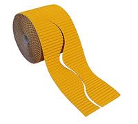 Bright Ideas Rollo de borde corrugado para exhibiciones escolares, dorado, 57 mm x 7,5 m (15 m cuando está dividido), BI7892